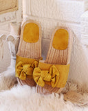 Mimi Slide Sandals in Mustard: Alternate View #2