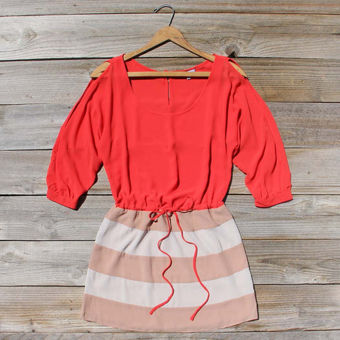 Thundering Waters Dress in Coral