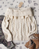 Timberline Cozy Sweater in Cream: Alternate View #2