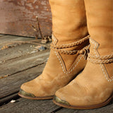 Vintage Suede Stacked Boots: Alternate View #2