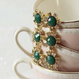 Sparkling Whispers Earrings in Emerald: Alternate View #1