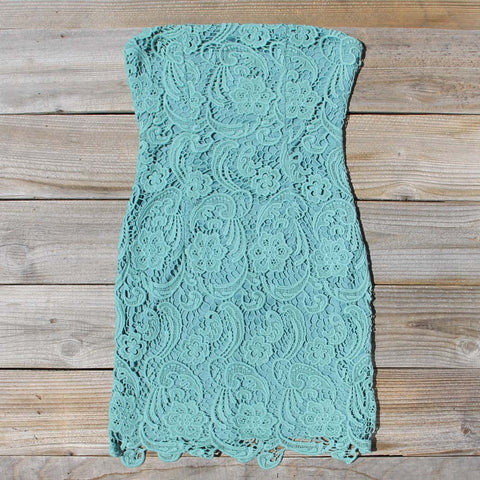 Wild Horses Lace Dress in Sage