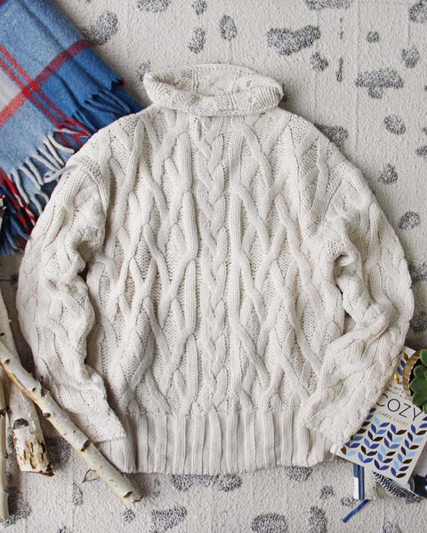 Alaska Fisherman's Sweater in Cream: Featured Product Image