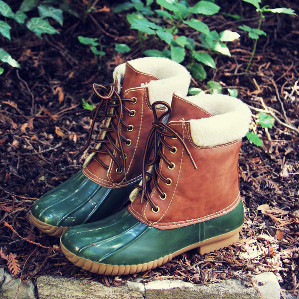 Alpine Pine Duck Boot in Olive: Featured Product Image