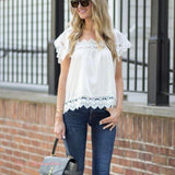 Gone Antiquing Lace Top: Alternate View #2