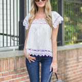 Gone Antiquing Lace Top: Alternate View #3