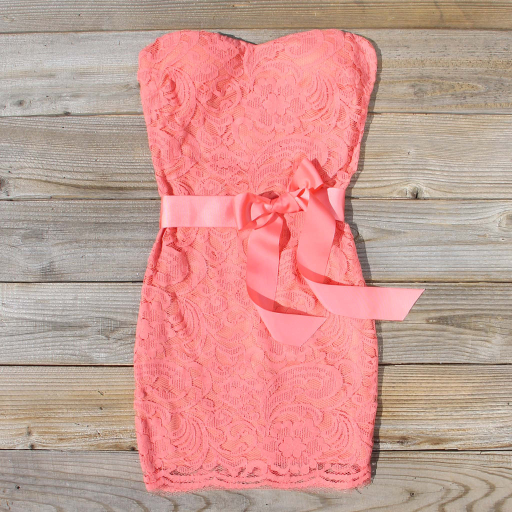 Arizona Lace Dress in Coral, Sweet Bohemian Wedding & Bridesmaid Dresses from Spool 72. | Spool No.72 Arizona Lace Dress in Coral, Sweet Bohemian Wedding & Bridesmaid Dresses from Spool 72. | Spool No.72