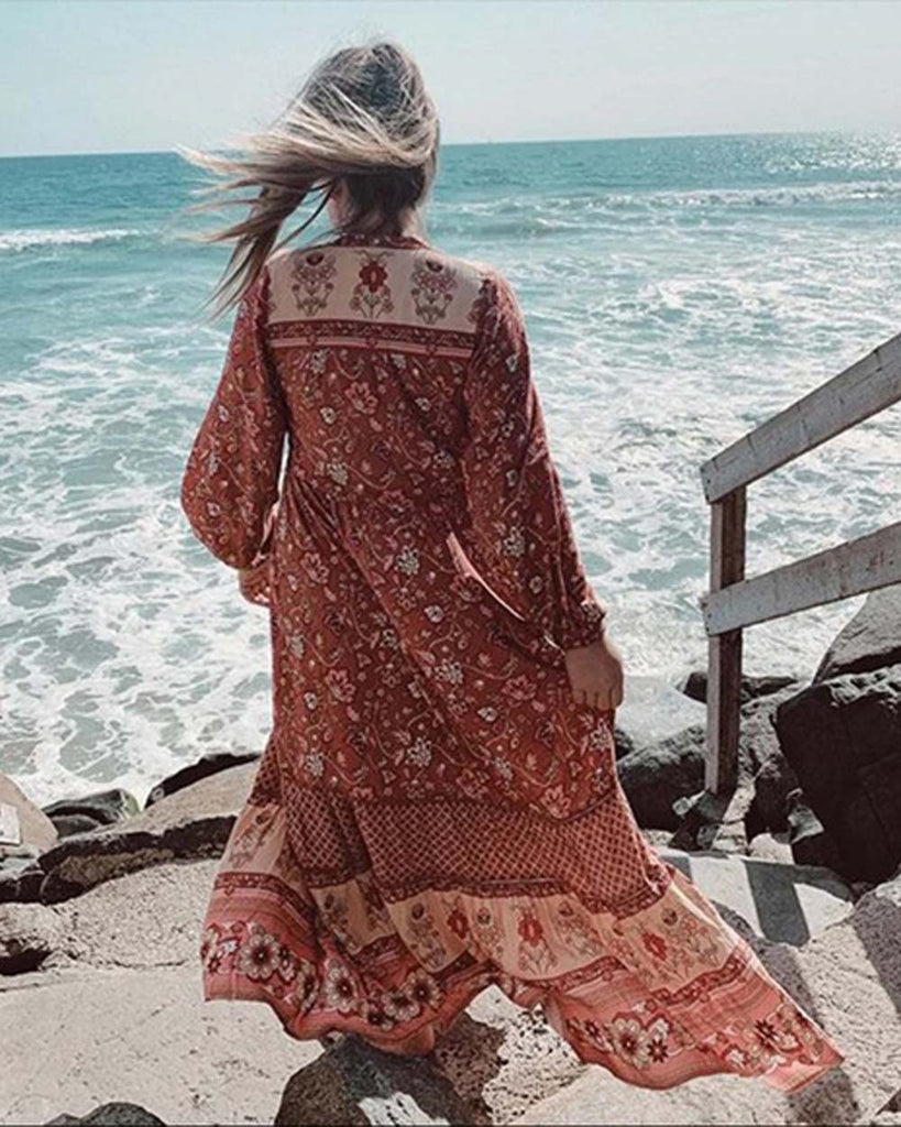 arizona maxi dress LEXIE MAXI DRESS - ARIZONA CHOC