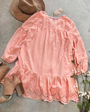 Ashter Lace Dress in Pink: Alternate View #4