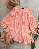 Ashter Lace Dress in Pink: Alternate View #1