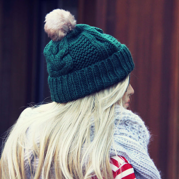 The Ashton Beanie in Green: Featured Product Image