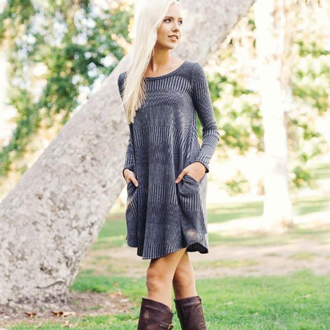 Autumn Dust Dress in Gray