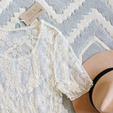 The Lace Basic Tee in Cream: Alternate View #2