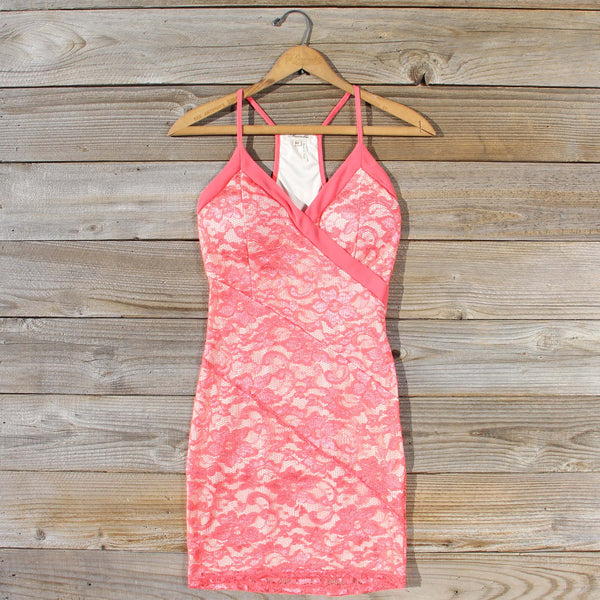 Beloved Lace Dress in Coral: Featured Product Image