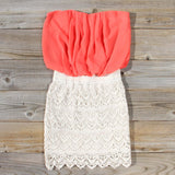 Bewilder Lace Dress in Coral: Alternate View #1