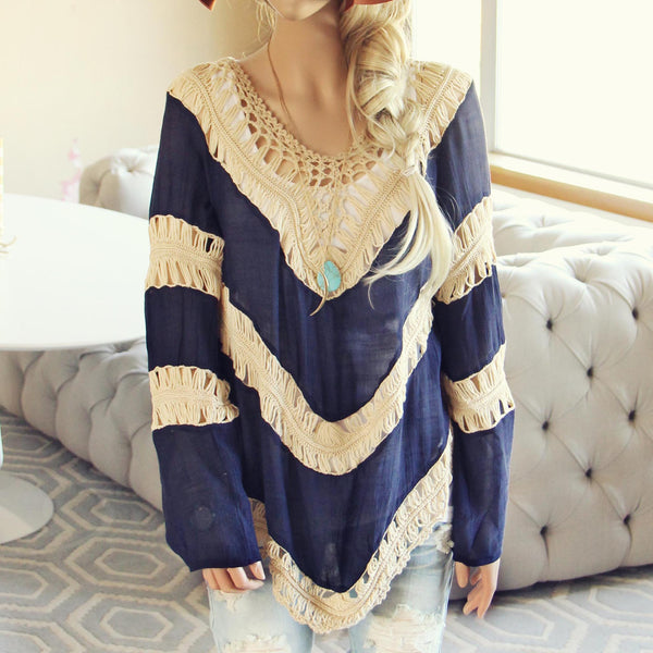The Blake Tunic in Navy: Featured Product Image