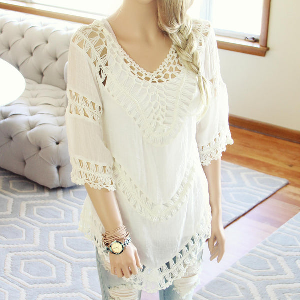 The Blake Tunic in White: Featured Product Image
