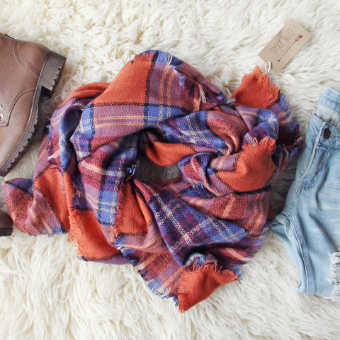 Blizzard Plaid Blanket Scarf