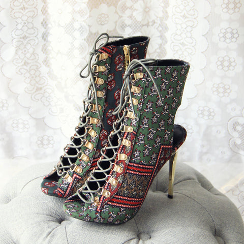 Block Print Heels