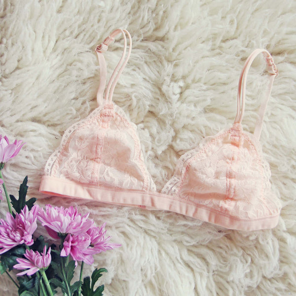 Boheme Lace Bralette in Pink: Featured Product Image