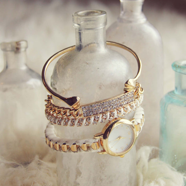 Bohemian Bangles Watch in White: Featured Product Image