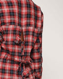 Tie Back Plaid Top in Red: Alternate View #2