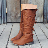 The Bow Back Boots in Cognac: Alternate View #2