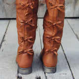 The Bow Back Boots in Cognac: Alternate View #3