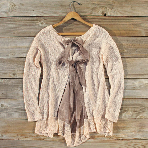 Lace & Tie Sweater