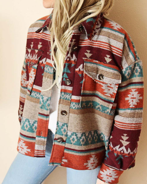 Bozeman Cozy Jacket in Cactus Bloom: Featured Product Image