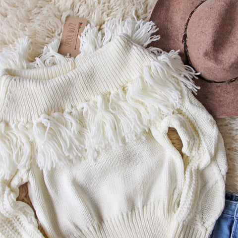 Feather Fringe Sweater