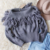 Cable & Feather Sweater in Gray: Alternate View #1