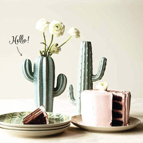 Stoneware Cactus Vase #1