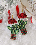 Christmas Cactus Earrings: Alternate View #1