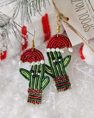 Christmas Cactus Earrings