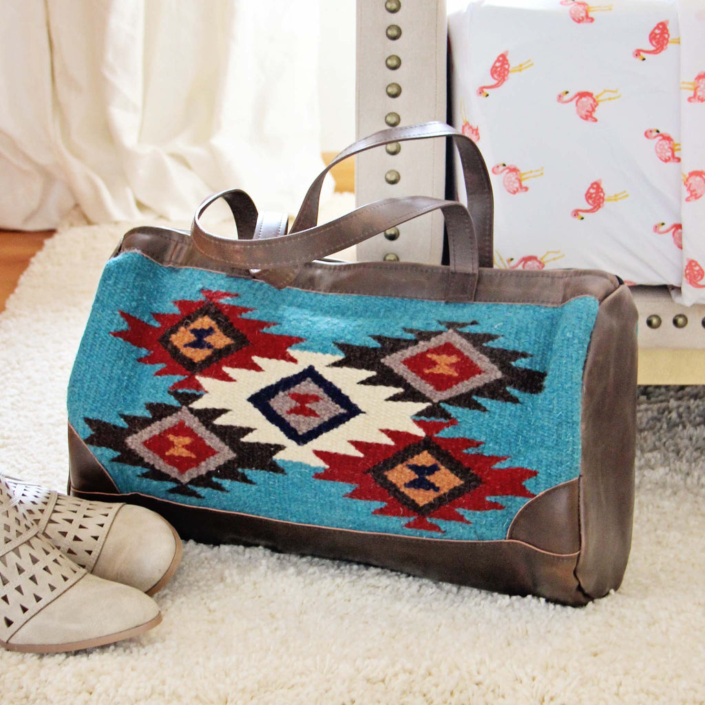 Canvas Rug Bag Canyonland Rug Bag in Turquoise, Native Rug Totes & Bags from Spool 72 ...