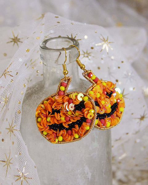 Pumpkin Carving Earrings: Featured Product Image