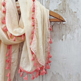 Moroccan Sunset Scarf in Cream: Alternate View #2