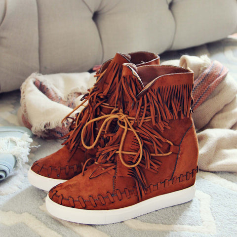 Cedar Fringe Booties