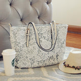 Lace & Chambray Tote: Alternate View #3