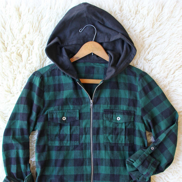 Cinder & Plaid Hooded Top: Featured Product Image