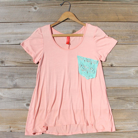 Cloudy Valley Tee in Peach