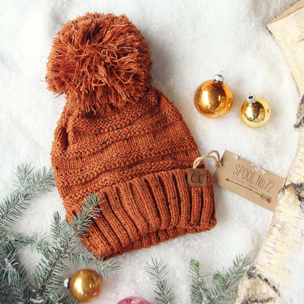 Confetti Snow Cozy Beanie in Rust: Featured Product Image