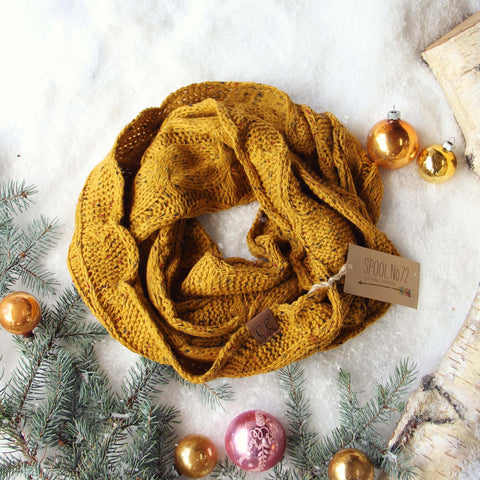 Confetti Snow Scarf in Mustard