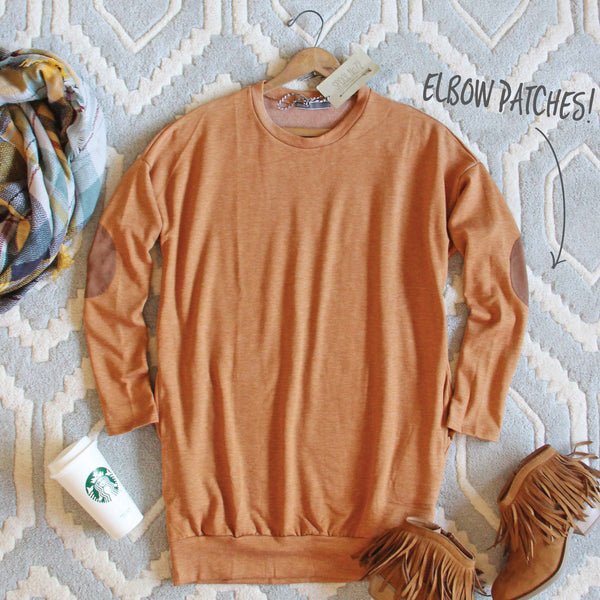 Cozy Sweatshirt Dress in Pumpkin: Featured Product Image