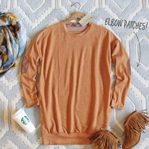 Cozy Sweatshirt Dress in Pumpkin