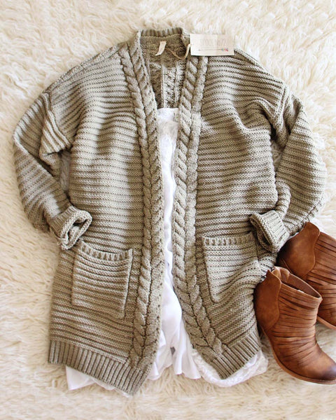 Cozy Bundle Sweater in Olive: Featured Product Image