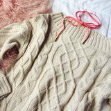 Cozy Cable Sweater in Cream: Alternate View #3