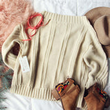 Cozy Cable Sweater in Cream: Alternate View #4