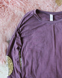 Cozy Elbow Patch Tee in Mauve: Alternate View #2